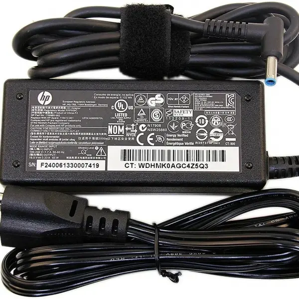 HP Laptop ( Blue Pin ) Original Laptop Charger 19.5V 3.33A 65W 65W Adapter with power cord
