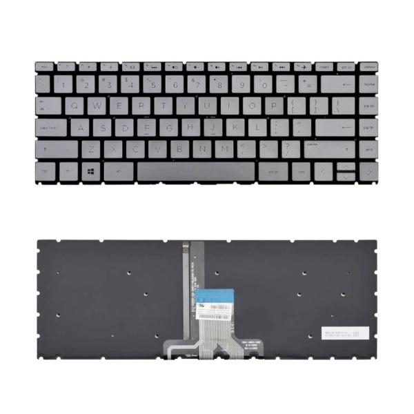 Backlight New Keyboard For HP Pavilion X360 HP 14-CK 14-CD 14-cm 14-DG 14-DQ 14s-DQ 240 G7 245 G7 246 G7.Pavilion X360 14-CD 14-DH Pavilion 14-CE Series Laptop Keyboard silver