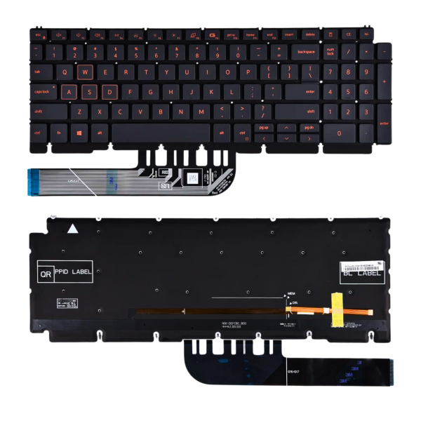 Gaming Laptop Keyboard Dell G15 5510 5511 5515 5520 5521 5525 Series | Red Backlit