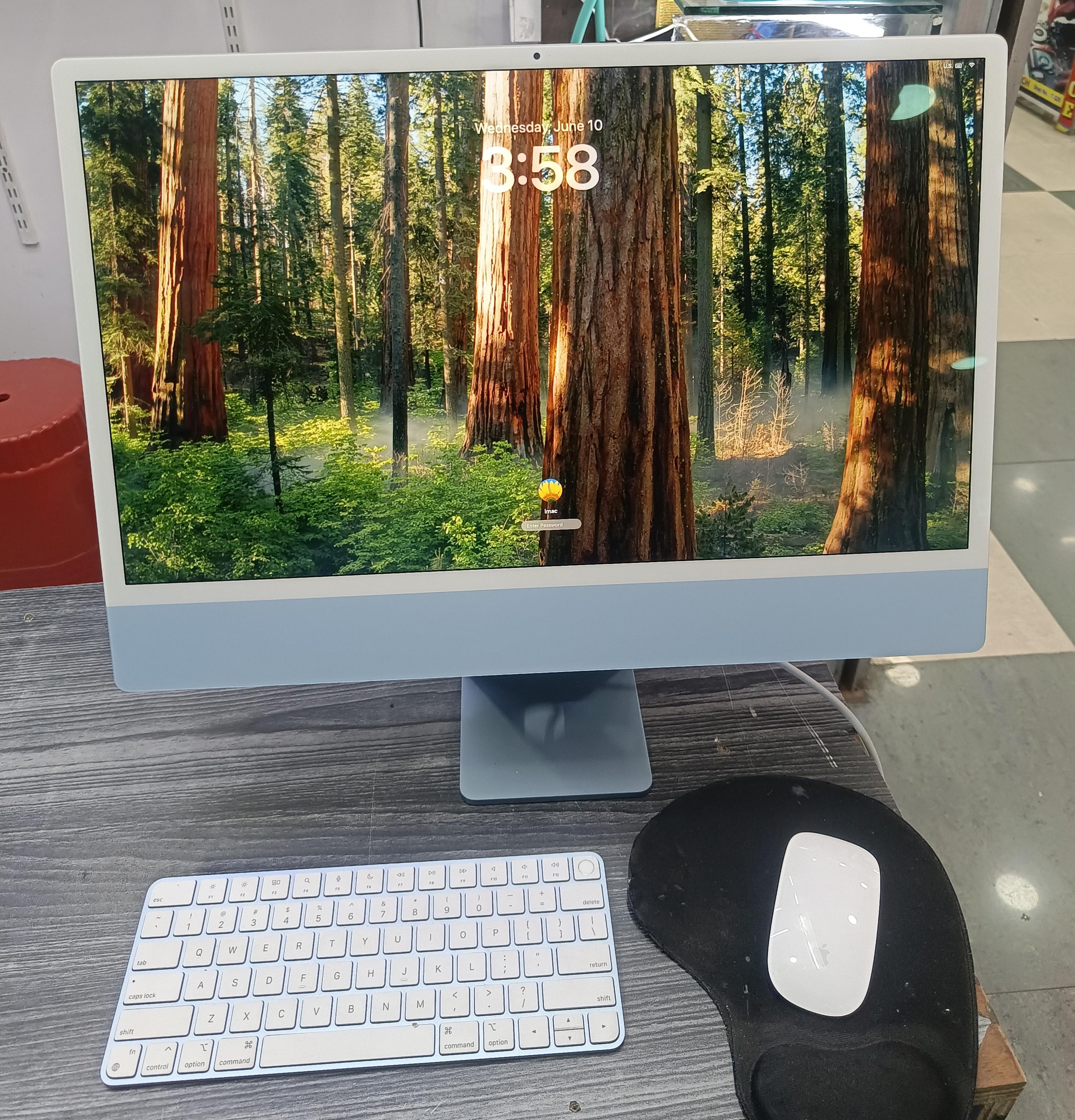 iMac apple m1 ram 8gb ssd 512gb 2021 model 24inch screen