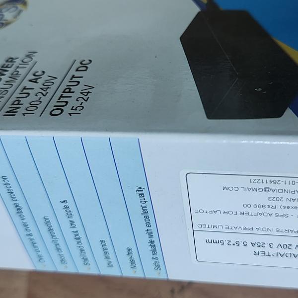 Laptop adapter lt65 sps017 65w 20v 3.25a 5 5* 2.5mm