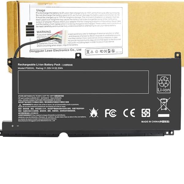 PG03XL Laptop Orignal Battery for HP Pavilion Gaming 15-DK 15t-DK 15-DK0020TX 15-DK0125TX 15-DK0131TX 15t-dk100 15-ec000 15z-ec000 15-ec1012ns 15z-ec200 16-A000 16t-a000 16-A0013NS L48495-005
