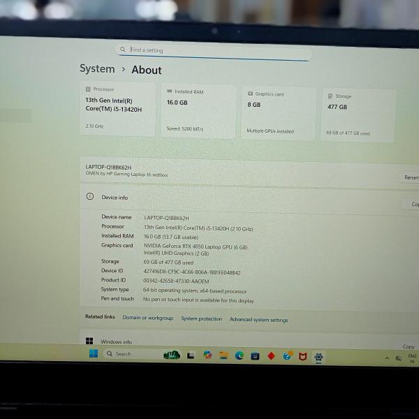 Hp omen 16-wd0880tx