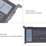 Orignal / Compatible For Vostro 3480 3580 5468 5568 P69G 3CRH3 T2JX4 FC92N WDXOR Laptop Battery